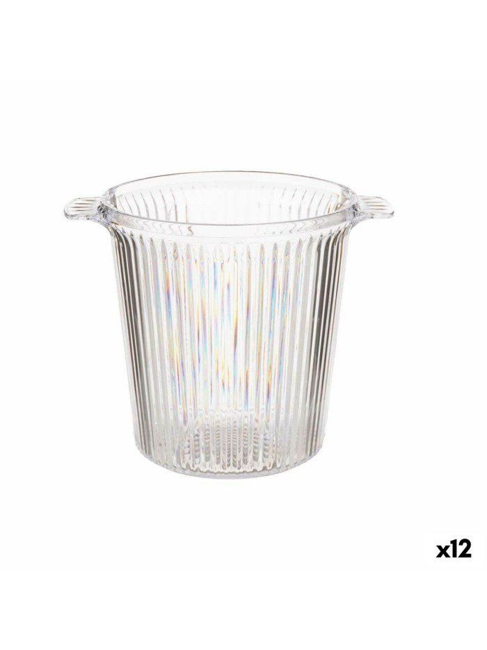 Sceau à Glace Rayures Plastique 16,5 x 17 x 21 cm (12 Unités)