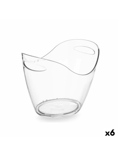 Sceau à Glace Transparent Plastique 8 L (6 Unités)
