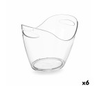 Sceau à Glace Transparent Plastique 8 L (6 Unités)