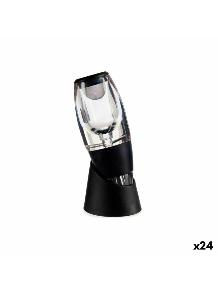 Aireador de Vino Negro Transparente TPE 24 Unidades