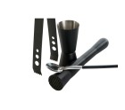 Set de Coctelería DKD Home Decor Negro Acero Inoxidable 500 ml 8 x 8 x 20 cm