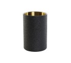 Enfriador de Botellas DKD Home Decor Negro Dorado Acero Inoxidable 12 x 12 x 18 cm