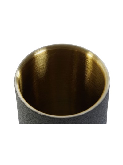 Bottle Cooler DKD Home Decor Black Golden Stainless steel 12 x 12 x 18 cm
