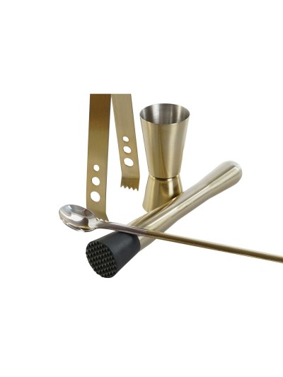 Cocktail Set DKD Home Decor Golden Stainless steel 500 ml 8 x 8 x 21 cm