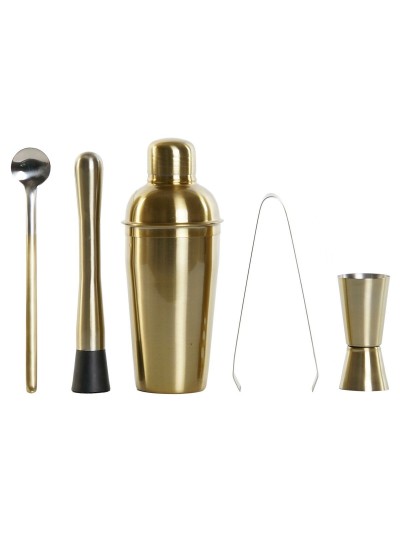 Cocktail Set DKD Home Decor Golden Stainless steel 500 ml 8 x 8 x 21 cm