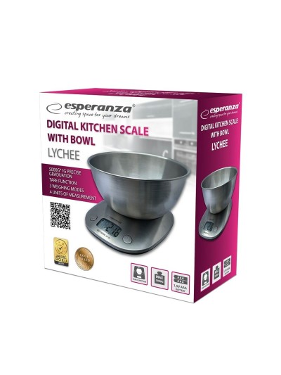 Báscula de Cocina Esperanza EKS008 Blanco 5 kg