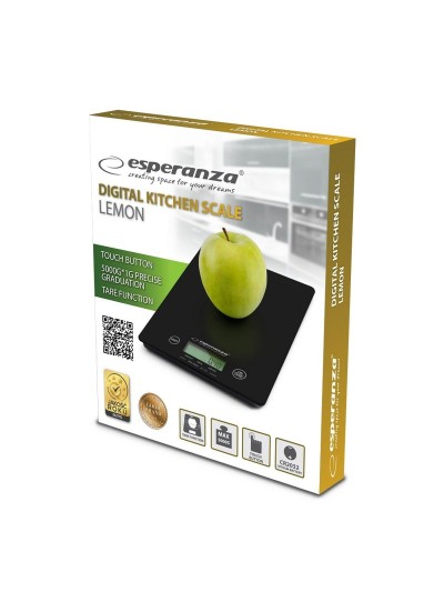 balance de cuisine Esperanza EKS002K Noir 5 kg