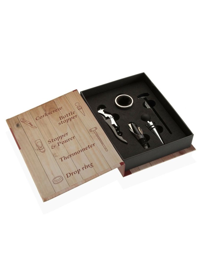 Set d'Accessoires pour Vin Versa Bois 5 x 20 x 14,5 cm