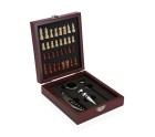 Set de Accesorios para Vino Versa Ajedrez Cristal ABS Madera MDF 16,8 x 5,1 x 14,78 cm