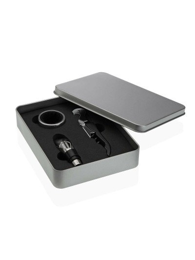 Set d'Accessoires pour Vin Versa Métal Acier
