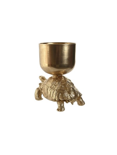 Ice Bucket Home ESPRIT Golden Resin Tropical 33 x 22 x 34,5 cm