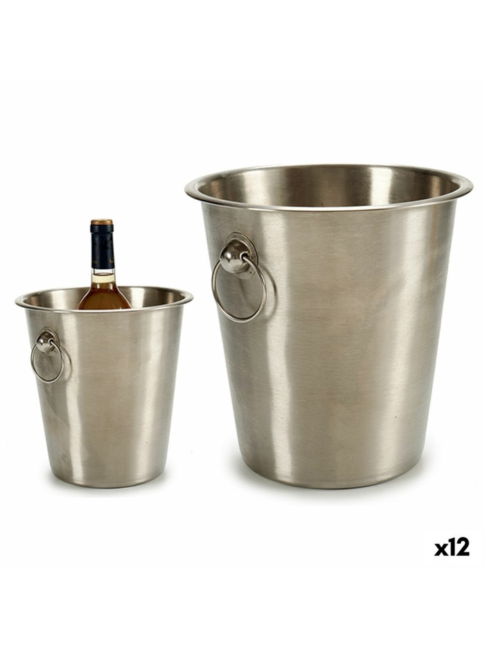 Cubitera Plateado Acero Inoxidable 4,5 L 22 x 21 x 22 cm (12 Unidades)