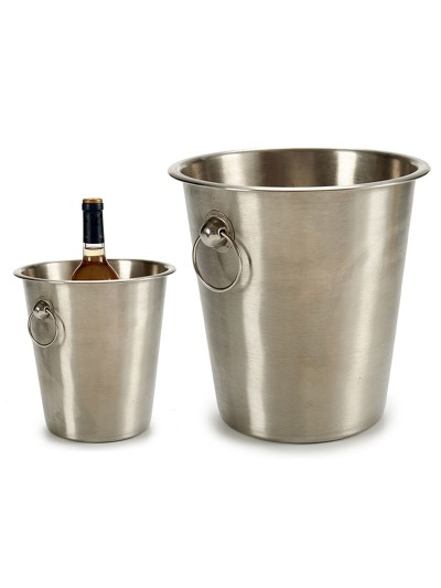 Sceau à Glace Argenté Acier inoxydable 4,5 L 22 x 21 x 22 cm (12 Unités)