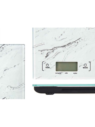 balance de cuisine 5 kg Marbre Blanc 14 x 2 x 20 cm (6 Unités)