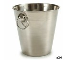 Ice Bucket Silver Stainless steel 1 L 12 x 12 x 12 cm (24 Units)