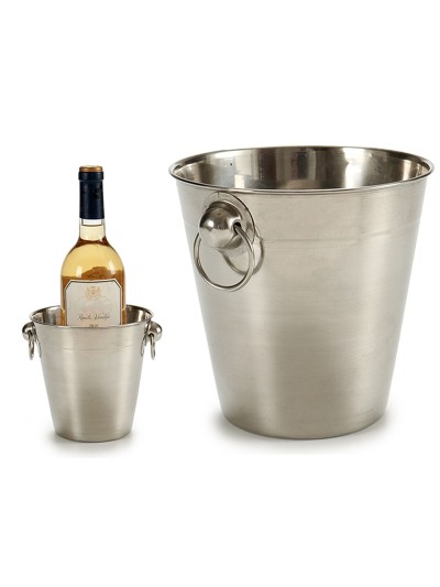 Ice Bucket Silver Stainless steel 1 L 12 x 12 x 12 cm (24 Units)