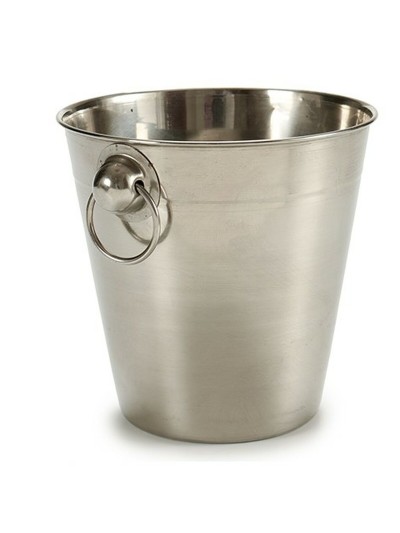 Ice Bucket Silver Stainless steel 1 L 12 x 12 x 12 cm (24 Units)