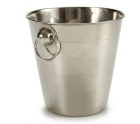 Ice Bucket Silver Stainless steel 1 L 12 x 12 x 12 cm (24 Units)