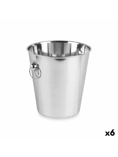 Ice Bucket Silver Stainless steel 7,9 L 27 x 27 x 25,5 cm (6 Units)