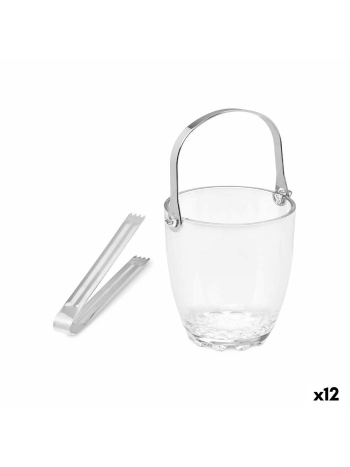 Sceau à Glace Transparent Métal verre 800 ml (12 Unités)