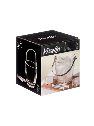 Cubitera Transparente Metal Vidrio 800 ml (12 Unidades)