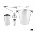 Set de Coctelería Plateado Acero Inoxidable 5 Piezas 250 ml (6 Unidades)