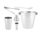 Set de Coctelería Plateado Acero Inoxidable 5 Piezas 250 ml (6 Unidades)