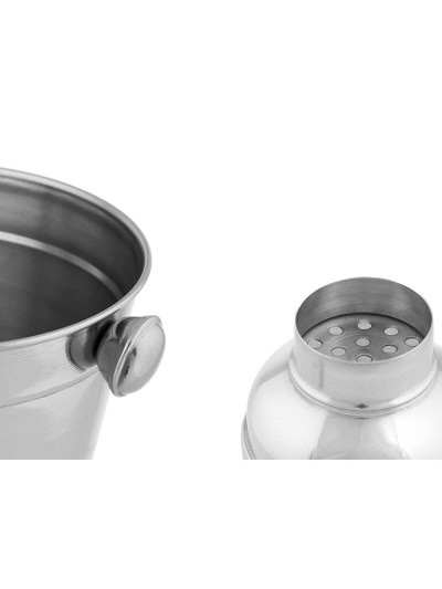 Set de Coctelería Plateado Acero Inoxidable 5 Piezas 250 ml (6 Unidades)