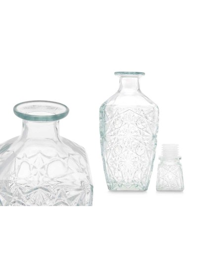 Glass Bottle Liqueur Stars Transparent 900 ml (12 Units)