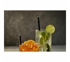 Straws Algon Cardboard Black 25 Pieces 24 Units