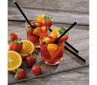 Straws Algon Cardboard Black 25 Pieces 24 Units