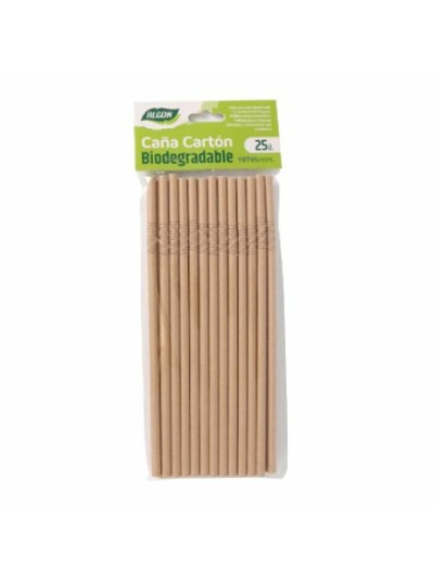 Pajitas Algon papel kraft 25 Piezas 24 Unidades