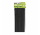 Straws Algon Cardboard Black 25 Pieces 24 Units