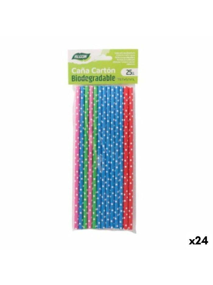 Straws Algon Cardboard Multicolour Mouse 25 Pieces 24 Units