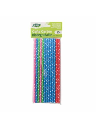 Pailles Algon Carton Multicouleur Taupes 25 Pièces 24 Unités