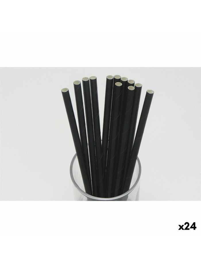 Pailles Algon Carton Noir 20 Pièces 24 Unités
