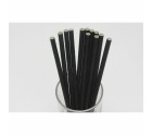 Straws Algon Cardboard Black 20 Pieces 24 Units