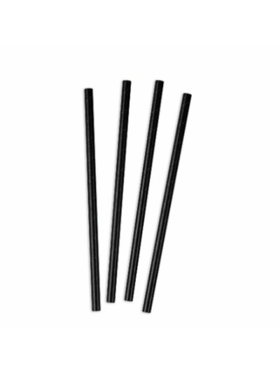Straws Algon Cardboard Black 20 Pieces 24 Units