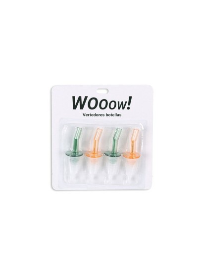Pouring Stopper Set Plastic 4 Pieces 2,9 x 9 cm (36 Units)