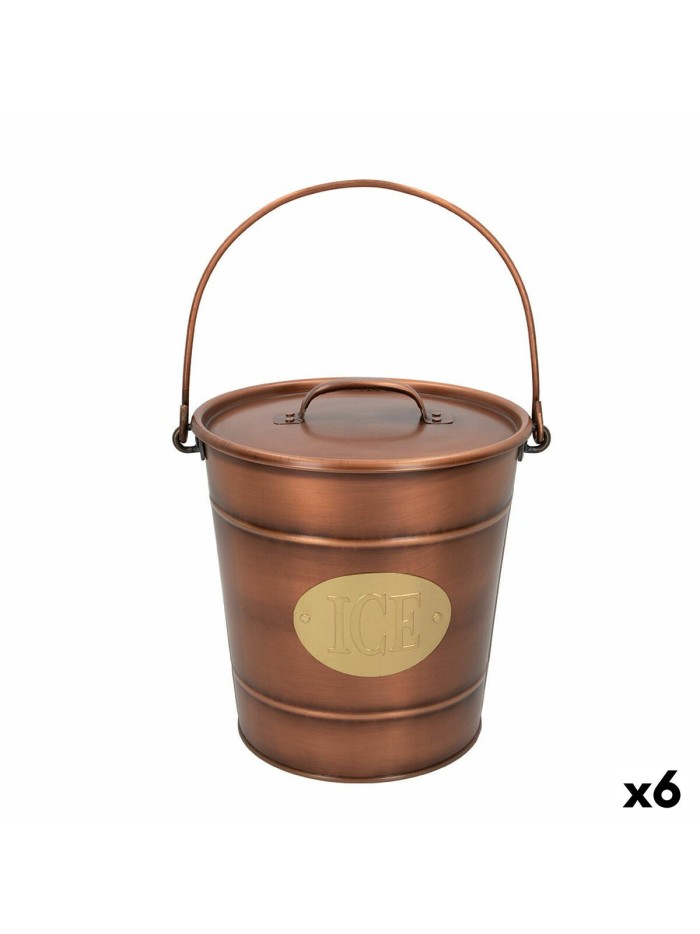 Ice Bucket Aktive Ice Copper Galvanised Steel 5 L 26,5 x 25,5 x 23,5 cm (6 Units)