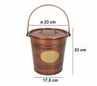 Ice Bucket Aktive Ice Copper Galvanised Steel 5 L 26,5 x 25,5 x 23,5 cm (6 Units)