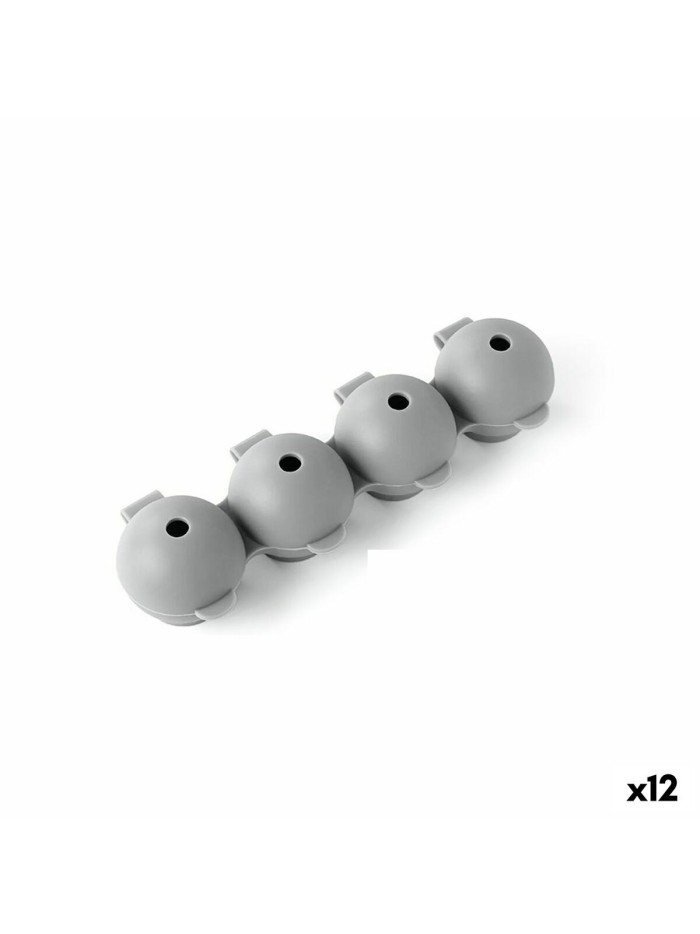 Molde para Cubitos de Hielo Quttin Esférico Silicona 22 x 7 x 5 cm (12 Unidades)
