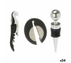 Set de Accesorios para Vino Acero Inoxidable Polipropileno (24 Unidades) 3 Piezas