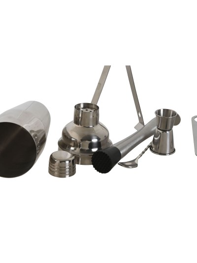 Set de Coctelería Home ESPRIT Plateado Acero Inoxidable 10 x 10 x 26 cm