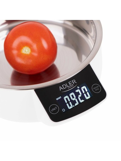 Báscula de Cocina Adler 3166 Blanco 900 ml 5 kg