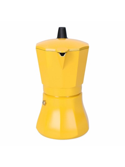 Cafetera Italiana Oroley Petra Mostaza Aluminio 9 Tazas