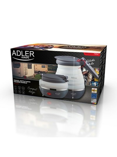 Hervidor Adler AD 1279 Blanco Negro Plástico 750 W 0,6 L