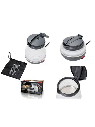 Hervidor Adler AD 1279 Blanco Negro Plástico 750 W 0,6 L