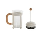 Cafetière à Piston Home ESPRIT Blanc Naturel Acier inoxydable 800 ml 15 x 10 x 22 cm