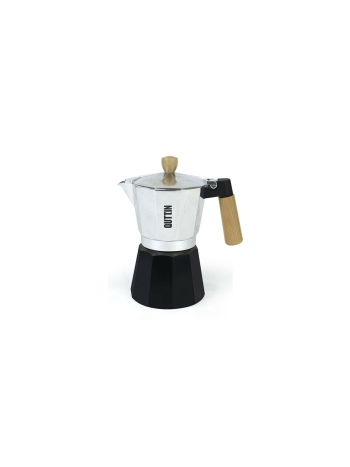 Cafetière Italienne Quttin Bois Aluminium 6 Tasses